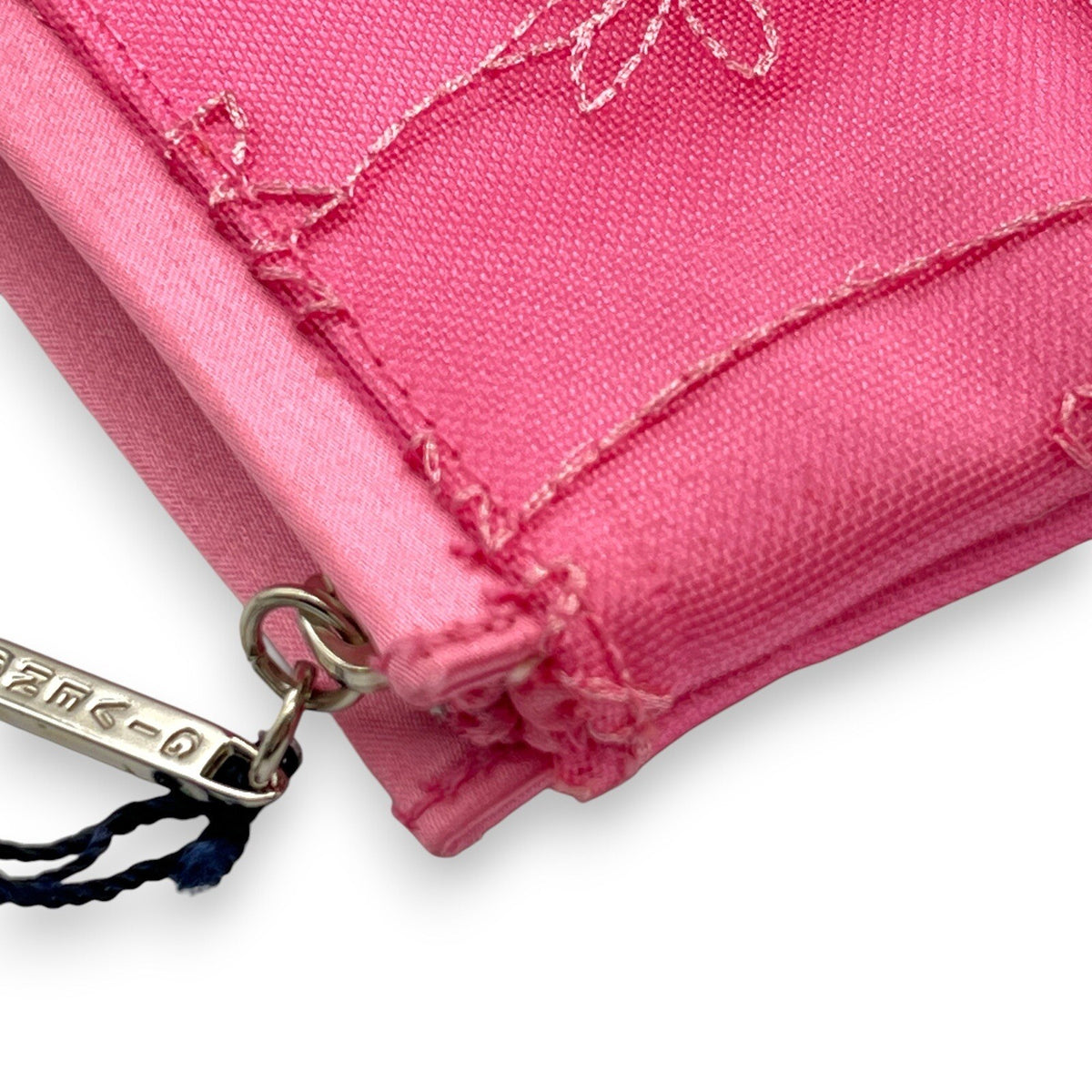 Givenchy Cosmetic Pouch Pink Floral Pattern Silver Logo Makeup Bag