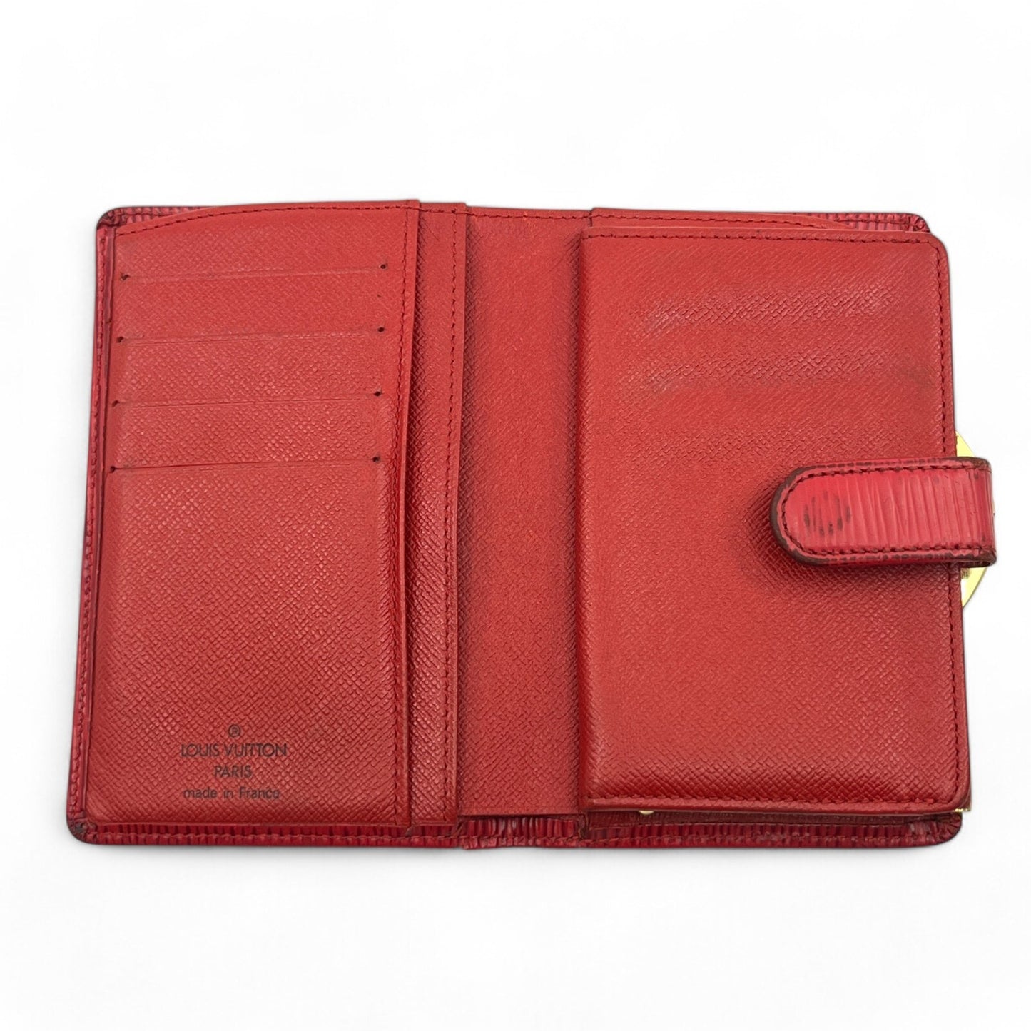 Louis Vuitton Epi Porto Monet Billet Viennois Compact Wallet in Red