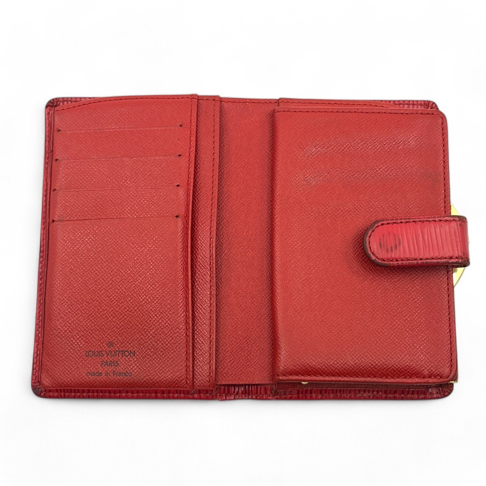 Louis Vuitton Epi Porto Monet Billet Viennois Compact Wallet in Red