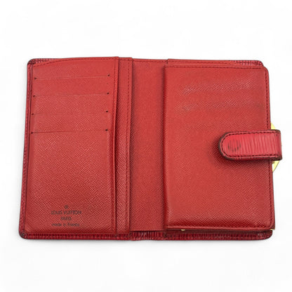 Louis Vuitton Epi Porto Monet Billet Viennois Compact Wallet in Red