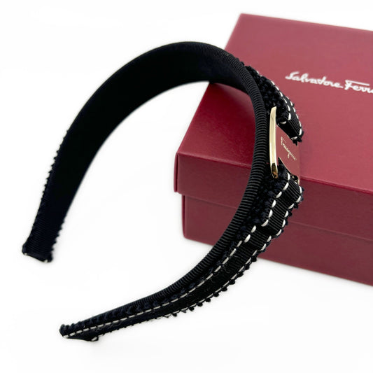 Salvatore Ferragamo Vara Stitched Headband Hair Accessory