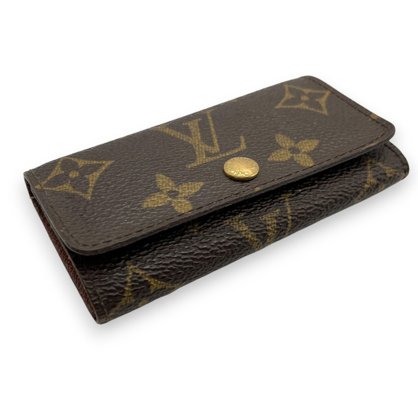 Louis Vuitton Monogram Minlan Multicles 4 Hooks Key Case Brown