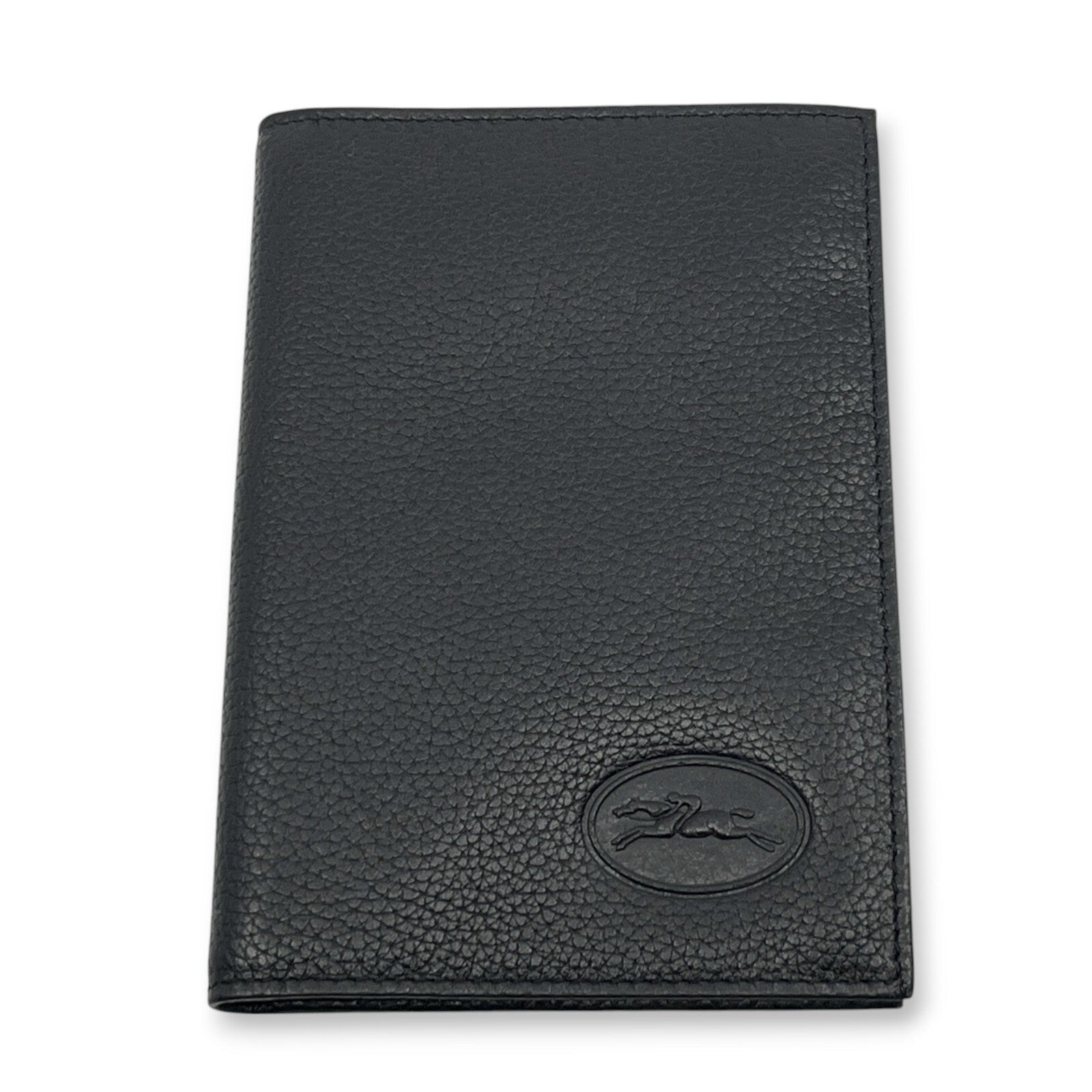 Longchamp Leather Card Holder Black with Box