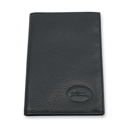 Longchamp Leather Card Holder Black with Box