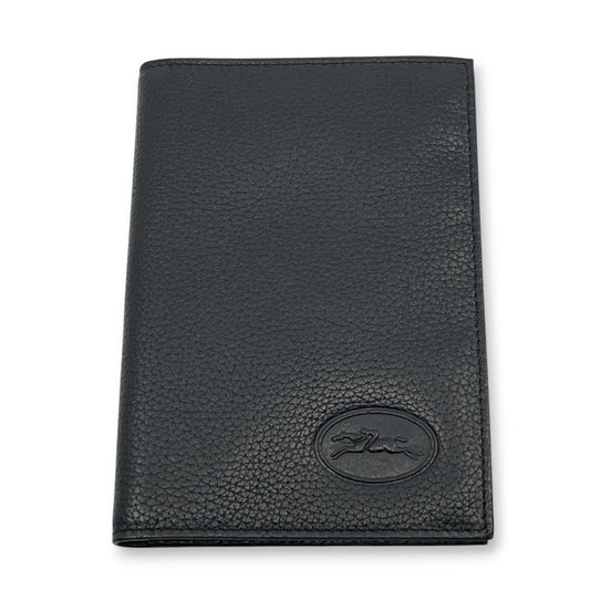 Longchamp Leather Card Holder Black with Box