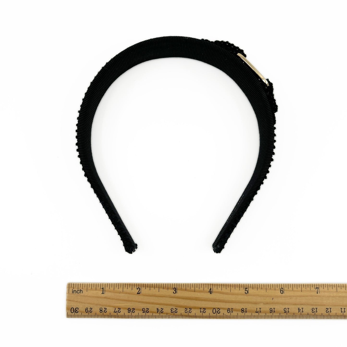 Salvatore Ferragamo Vara Ribbon Black Headband Gold Plate Hair Accessory