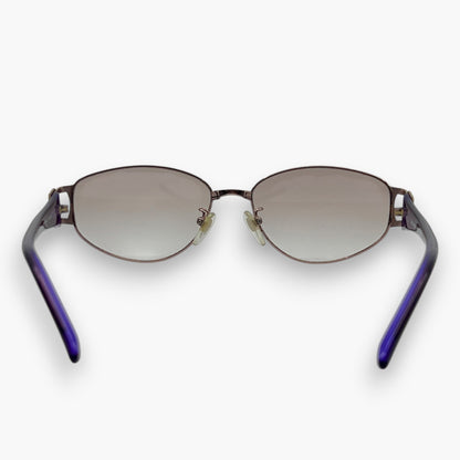 Yves Saint Laurent YSL Sunglasses 31-0049 Gold Purple Titanium Frame Japan Case