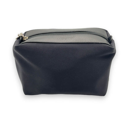 Salvatore Ferragamo Fabric and Leather Pouch in Black