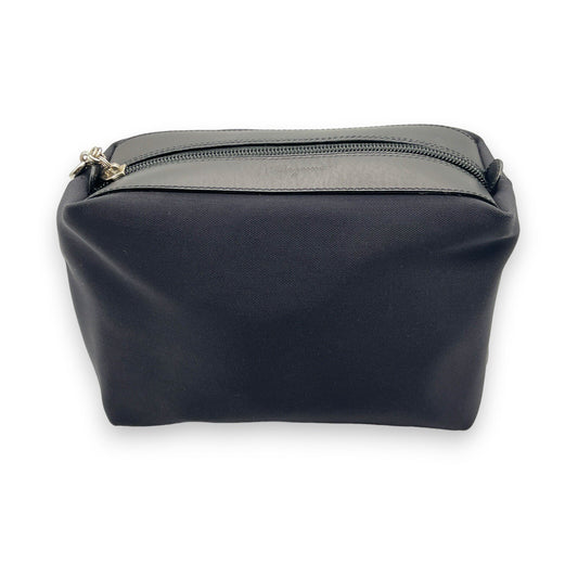 Salvatore Ferragamo Fabric and Leather Pouch in Black
