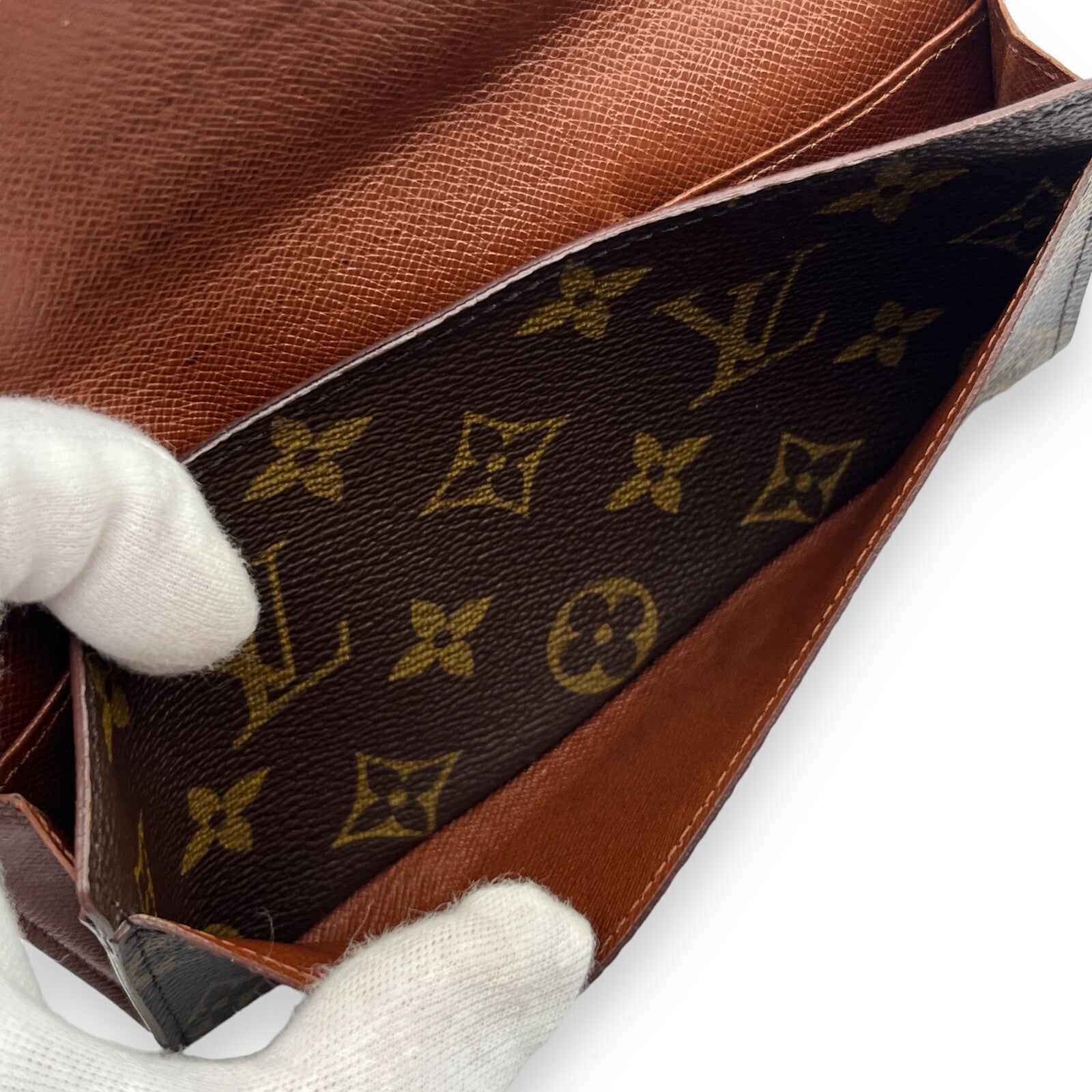 Louis Vuitton Portefeuille 3 Cult Credit M61818 Monogram Long Leather Wallet