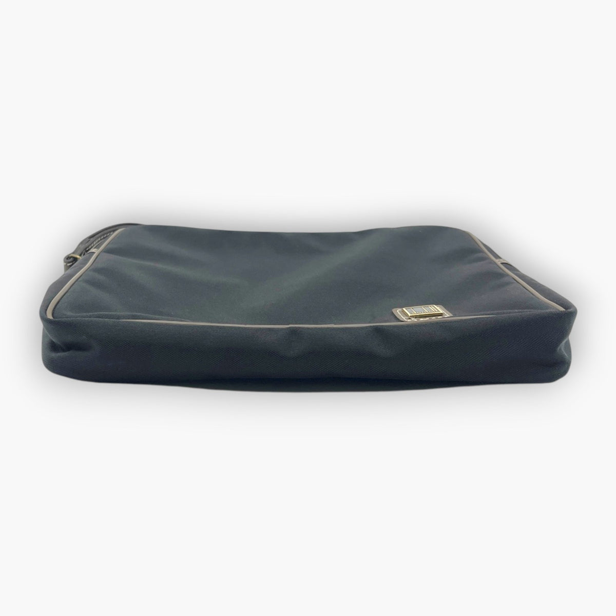dunhill Clutch Bag Second Bag Black Canvas Leather Made in France