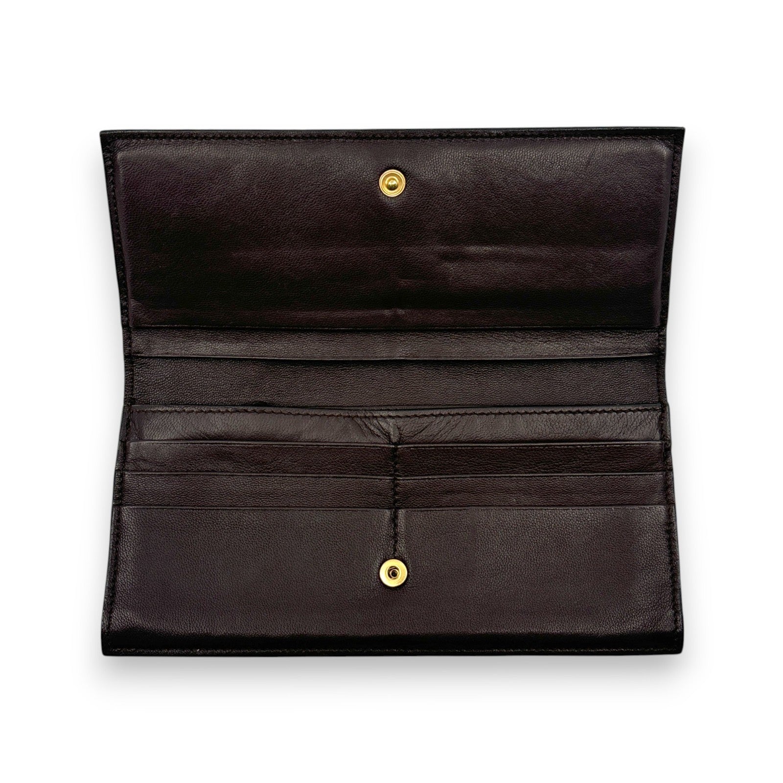 Bottega Veneta Intrecciato Brown Leather Long Wallet w/ Box