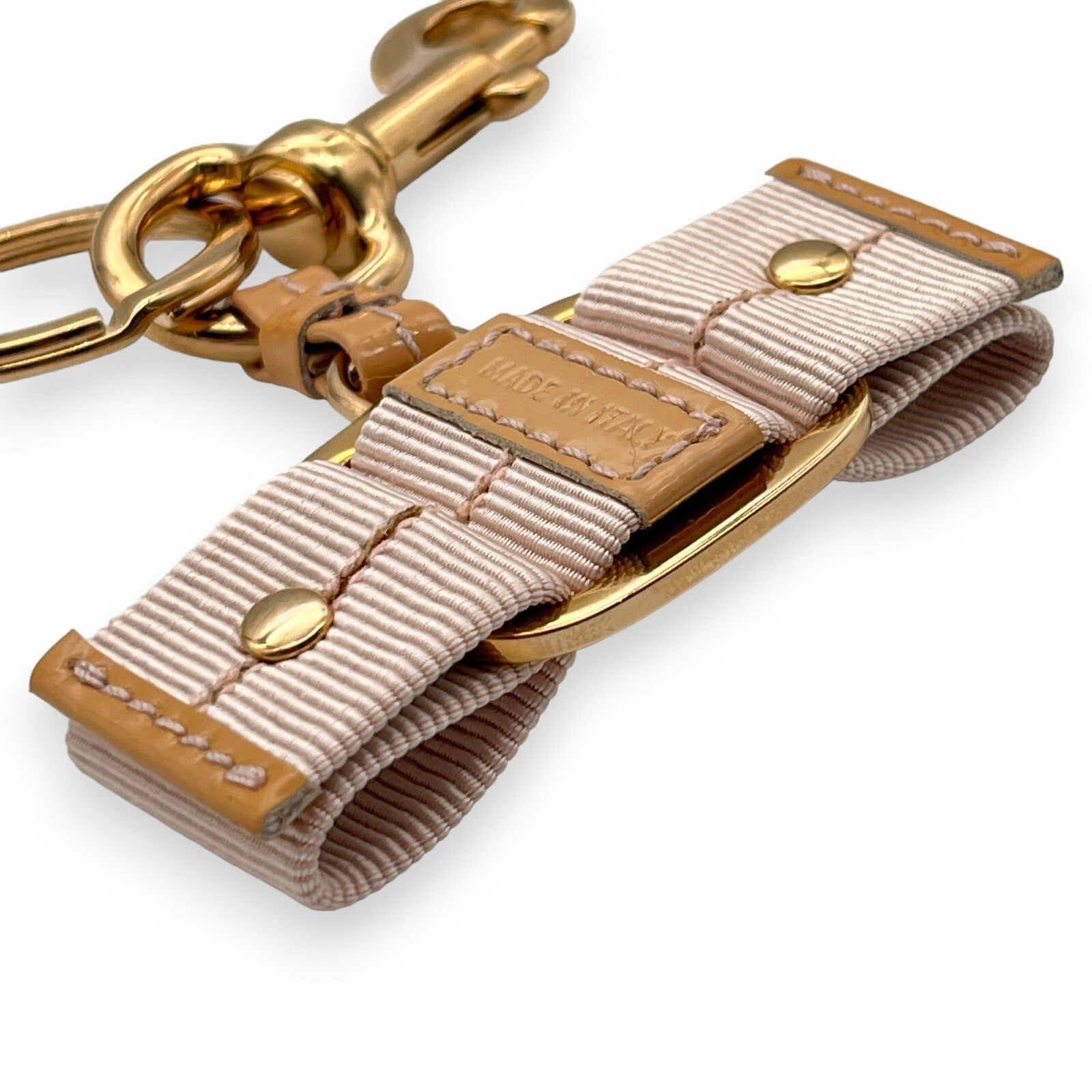 Salvatore Ferragamo Key Ring with Vara Charm in Light Pink w/ Original Box