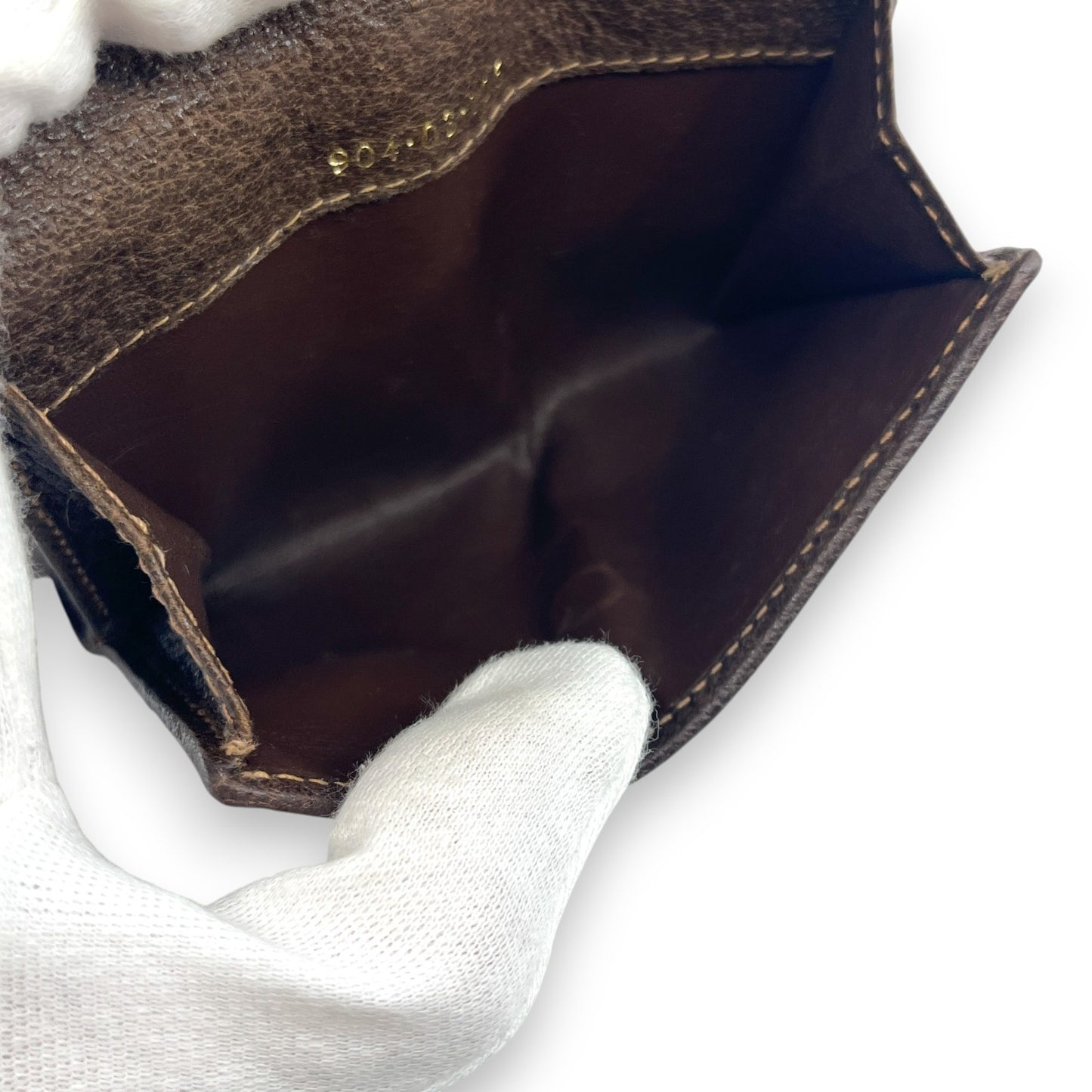 Gucci GG Supreme Canvas Web Stripe Bifold Wallet Brown Leather