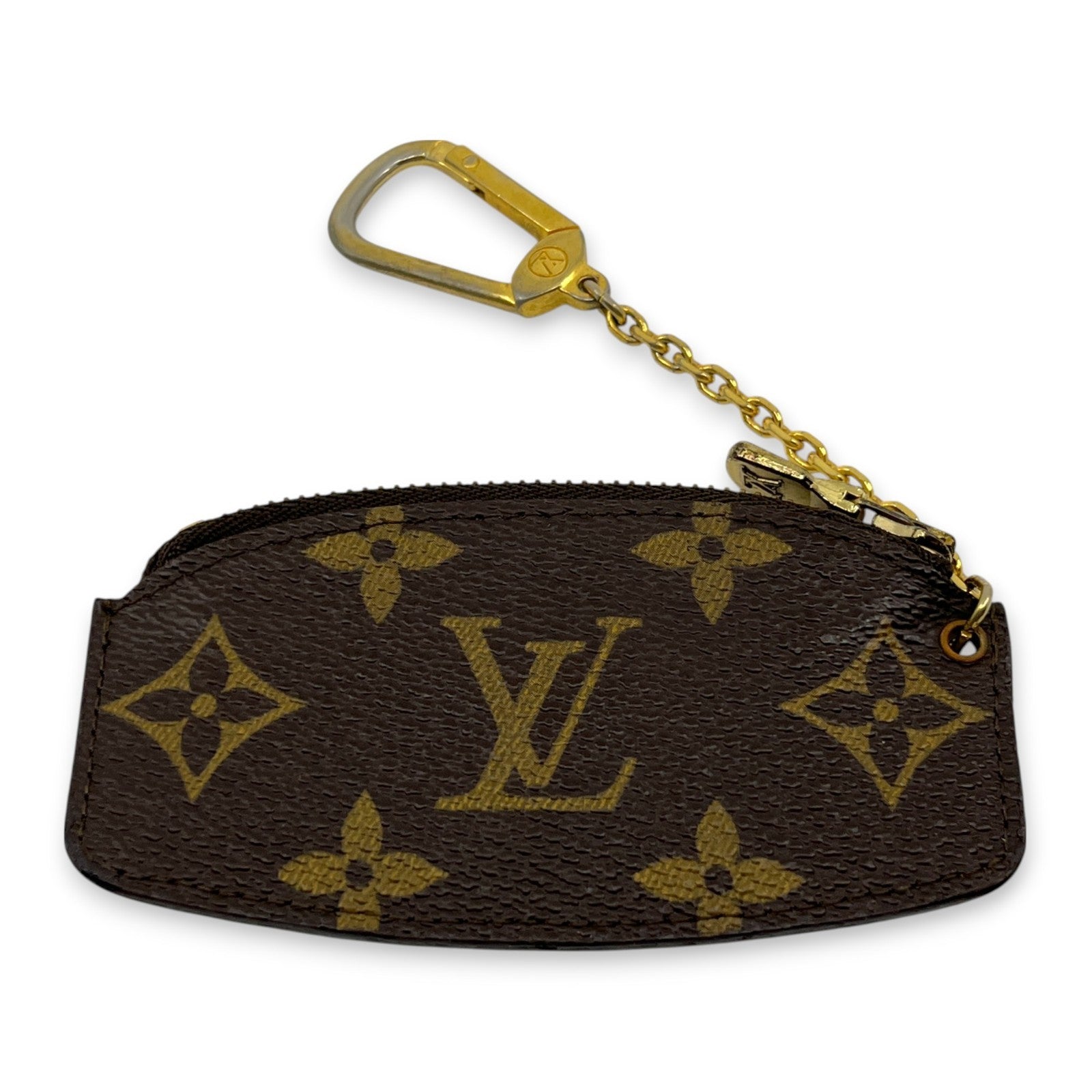 Louis Vuitton Monogram Pochette Cles Vintage Coin Pouch with Large LV Logo