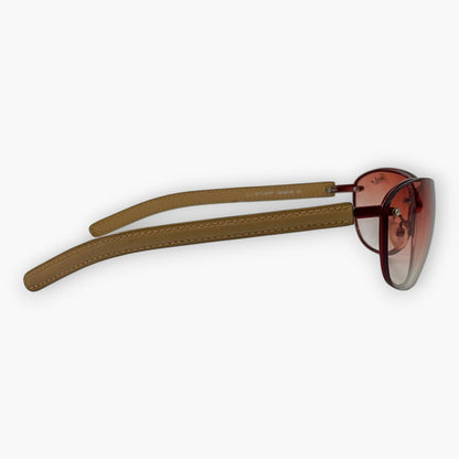 JILL STUART Red Sunglasses 65-12-125 Gradient Lenses w/ Case