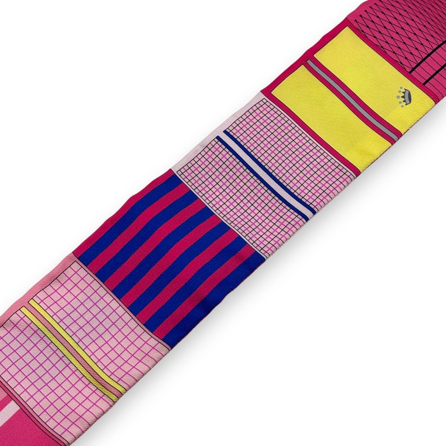 Hermès Twilly Silk Scarf Pink Horses Print 100% Silk with Box