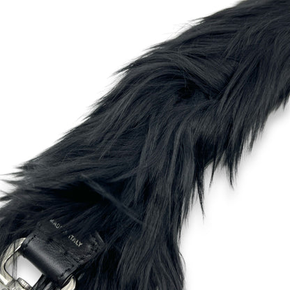 Fendi Strap You Mini Short Fur Bag Strap Black w/ Dust Bag