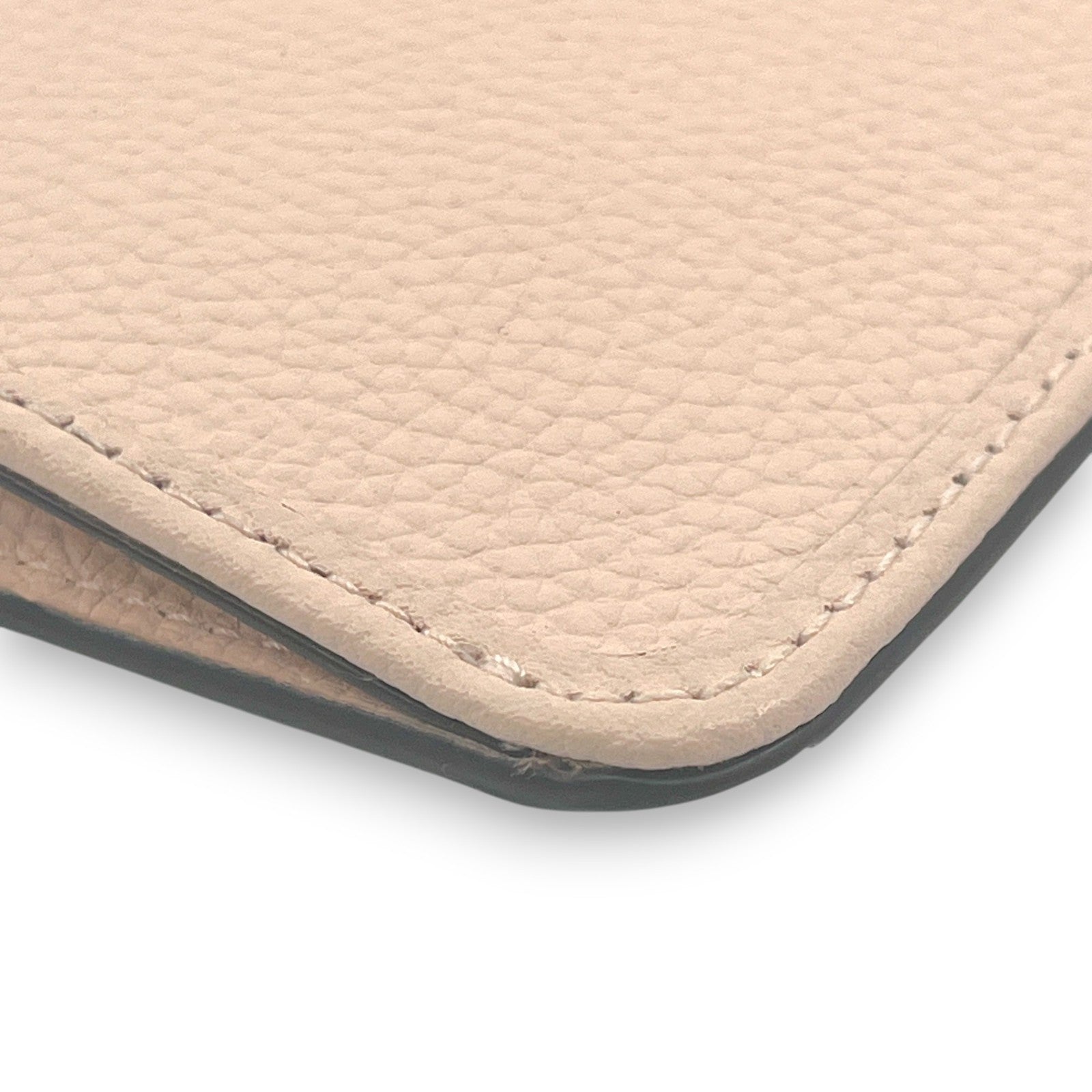 Coach Zip Card Case Coin Purse Light Pink Leather with Key Ring