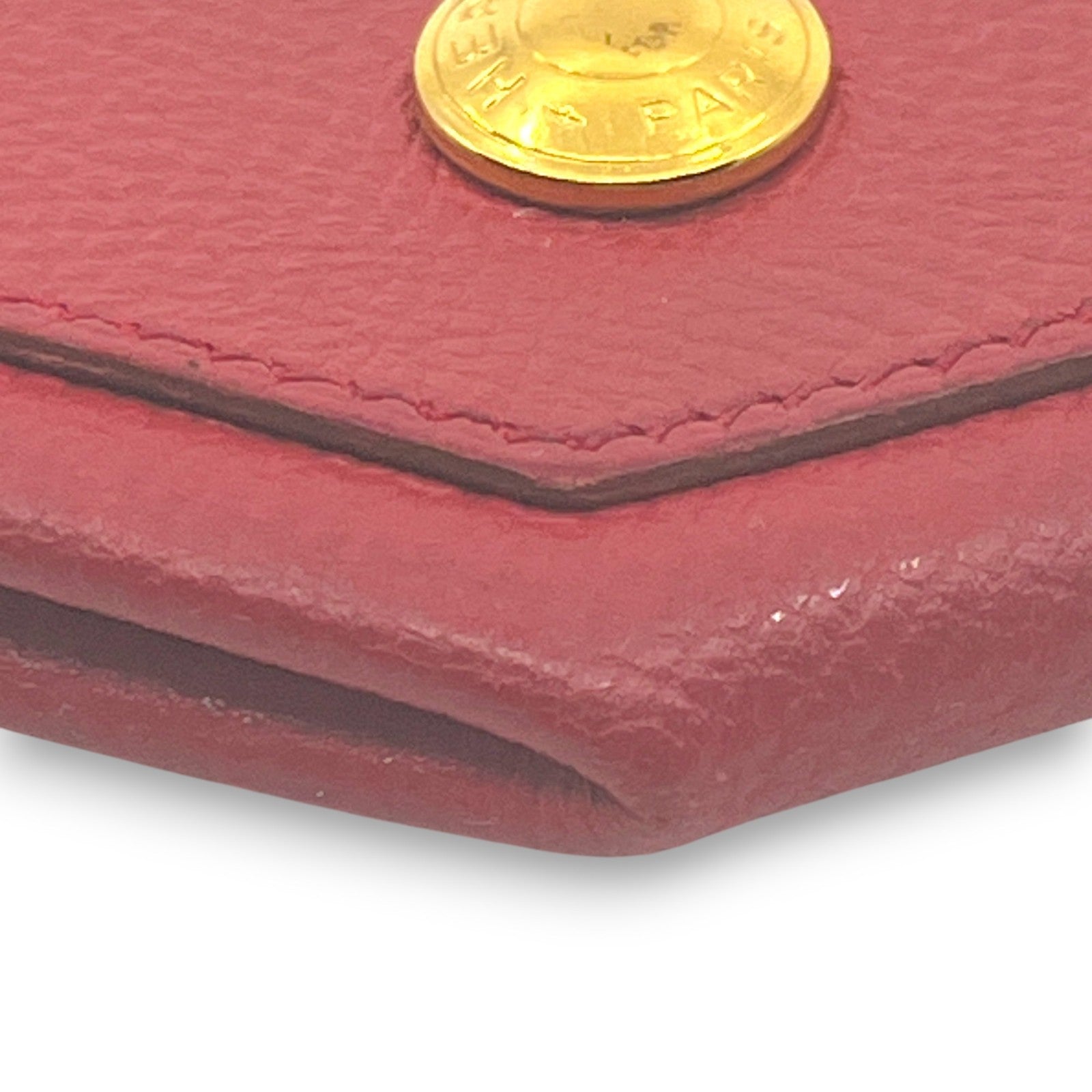 Hermes Le 24 Coin Purse in Red Epsom Leather with Gold Tone Hardware