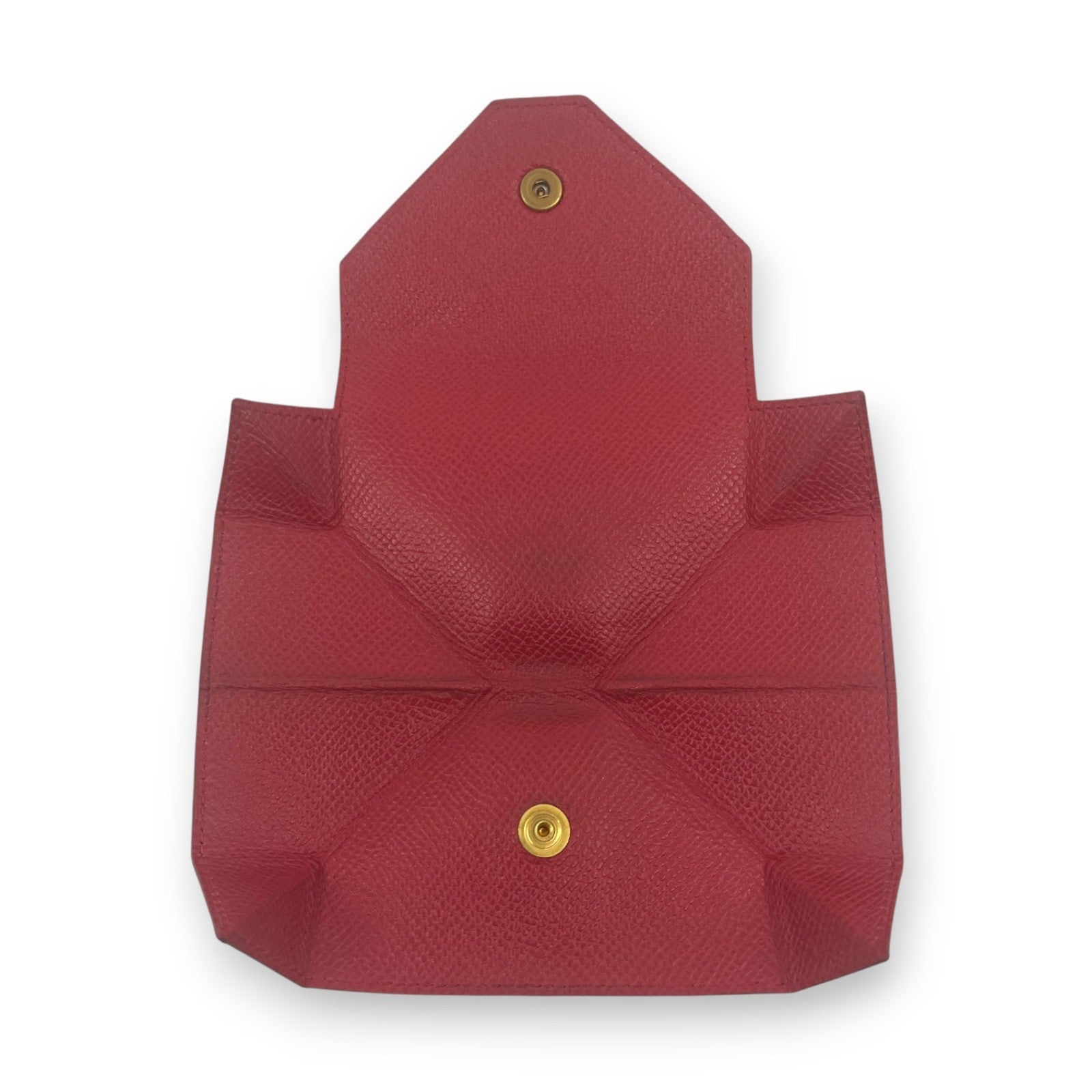 Hermes Le 24 Coin Purse in Red Epsom Leather with Gold Tone Hardware