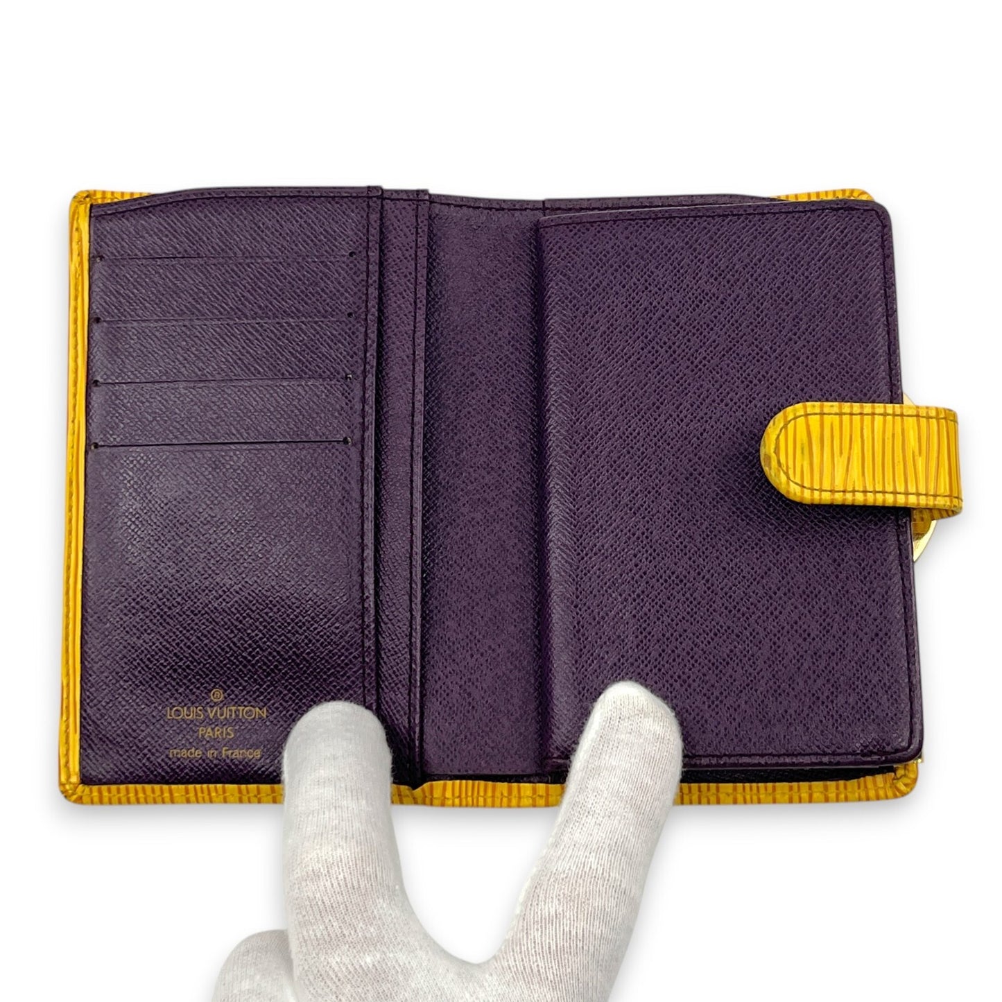 Louis Vuitton Epi Porto Monet Billet Viennois Compact Wallet in Yellow