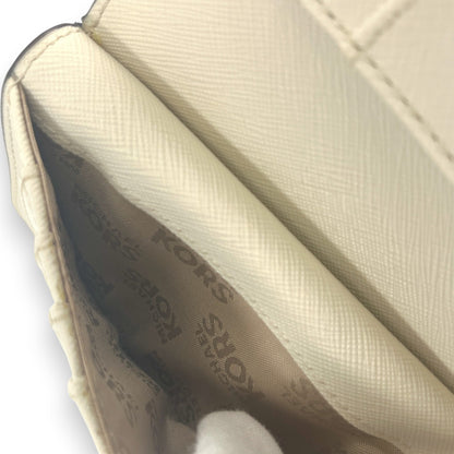Michael Kors White Leather Compact Bifold Wallet