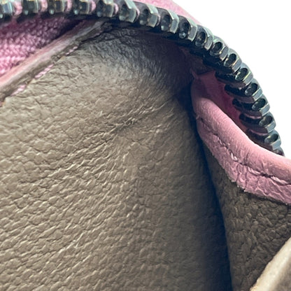 Bottega Veneta Intrecciato Leather Compact Zip-Around Wallet Pink