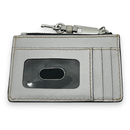 Marc Jacobes Leather Top Zip Coin Purse and Card Case in Gray