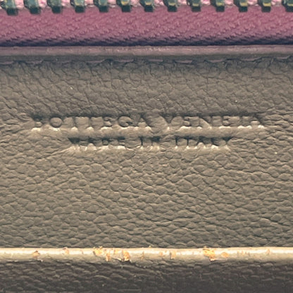 Bottega Veneta Intrecciato Leather Compact Zip-Around Wallet Pink