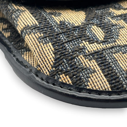 Christian Dior Trotter Canvas Leather Coin Purse Compact Wallet