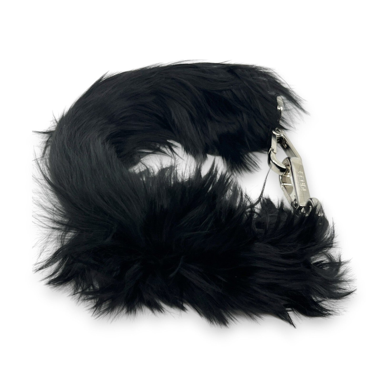Fendi Strap You Mini Short Fur Bag Strap Black w/ Dust Bag
