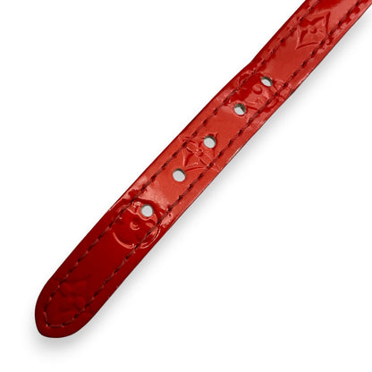 Louis Vuitton Monogram Vernis Triple Tour Bracelet Red
