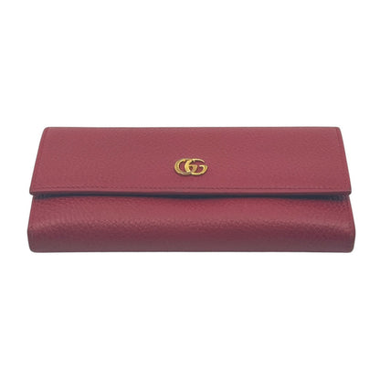 Gucci GG Marmont Continental Wallet in Red Leather