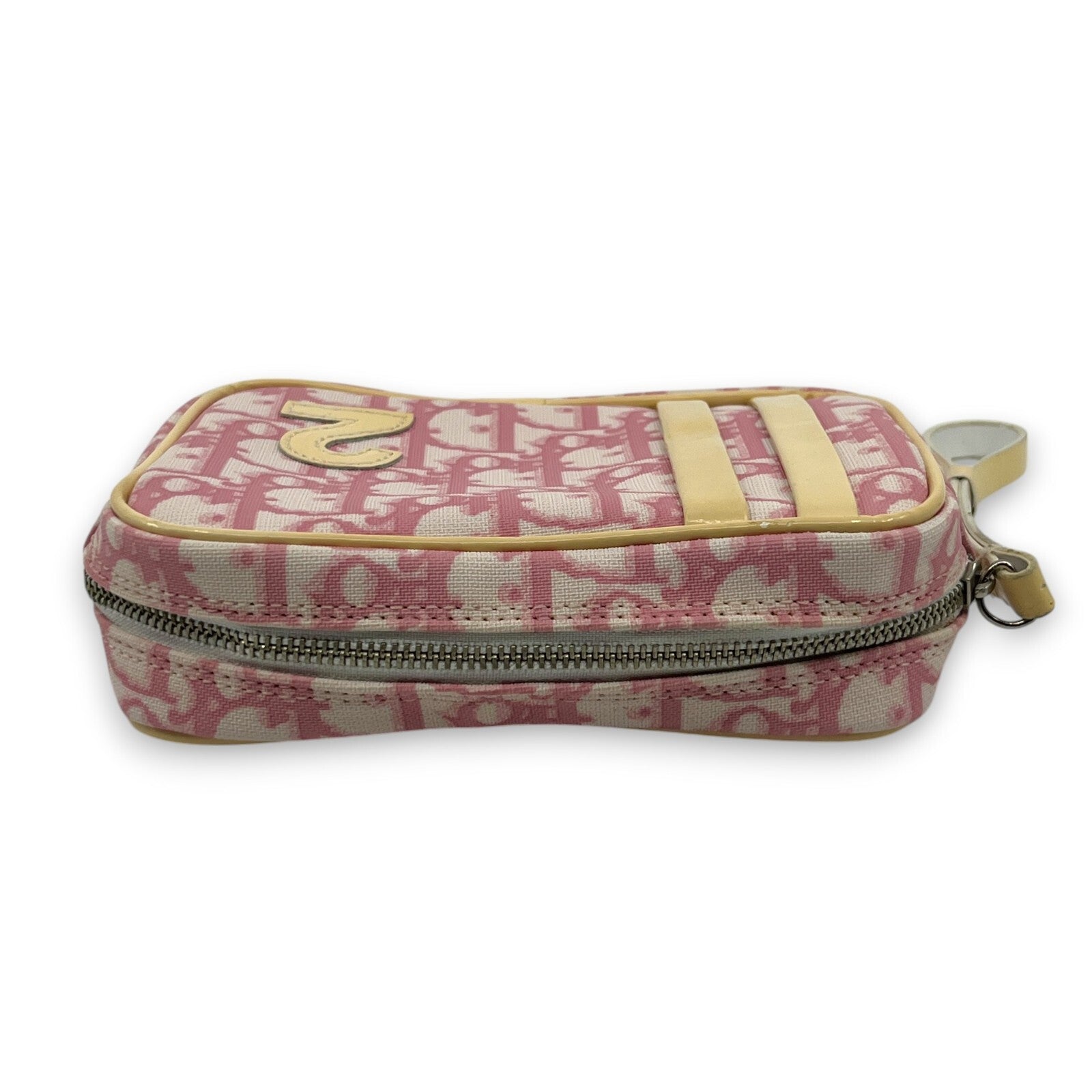 Christian Dior Trotter Pouch in Pink PVC with Number 2 patch