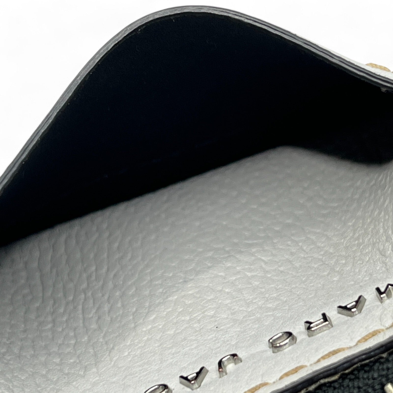 Marc Jacobes Leather Top Zip Coin Purse and Card Case in Gray