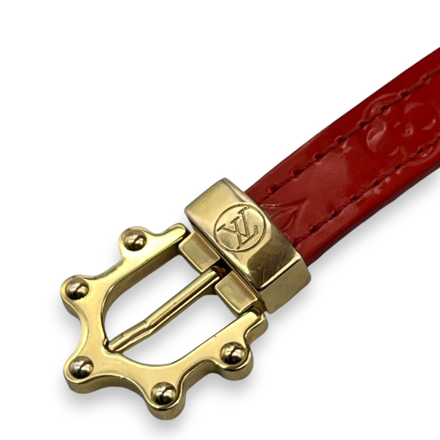 Louis Vuitton Monogram Vernis Triple Tour Bracelet Red