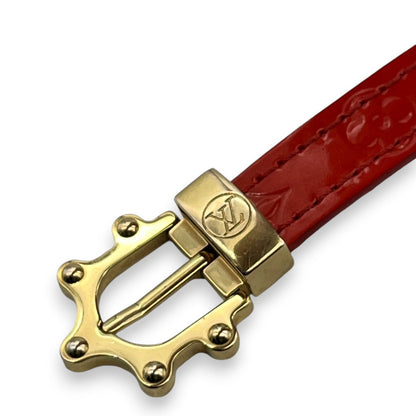 Louis Vuitton Monogram Vernis Triple Tour Bracelet Red