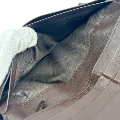 Bottega Veneta Intrecciato Brown Leather Long Wallet w/ Box