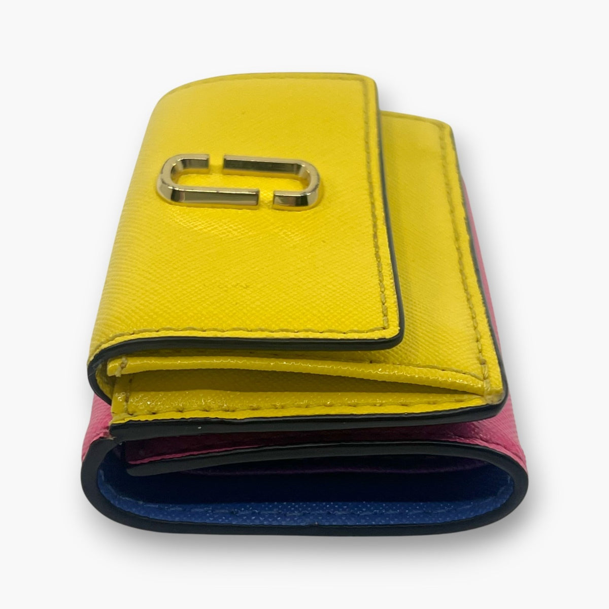Marc Jacobs Wallet M0013597 Pink Yellow Leather Trifold