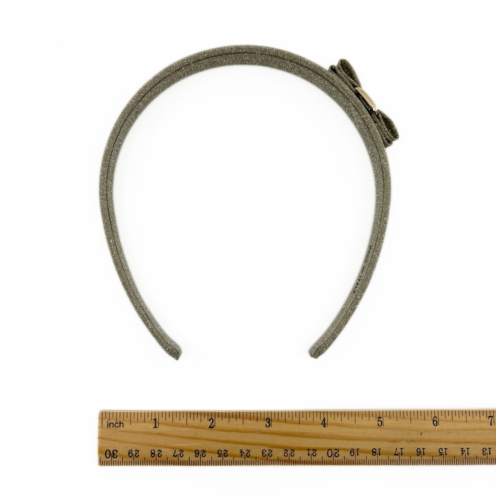 Salvatore Ferragamo Vara Glitter Silver Headband Hair Accessory