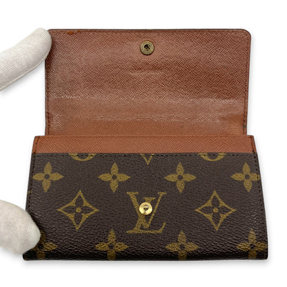 Louis Vuitton Monogram Porte Monnaie Zip Bifold Wallet M61735