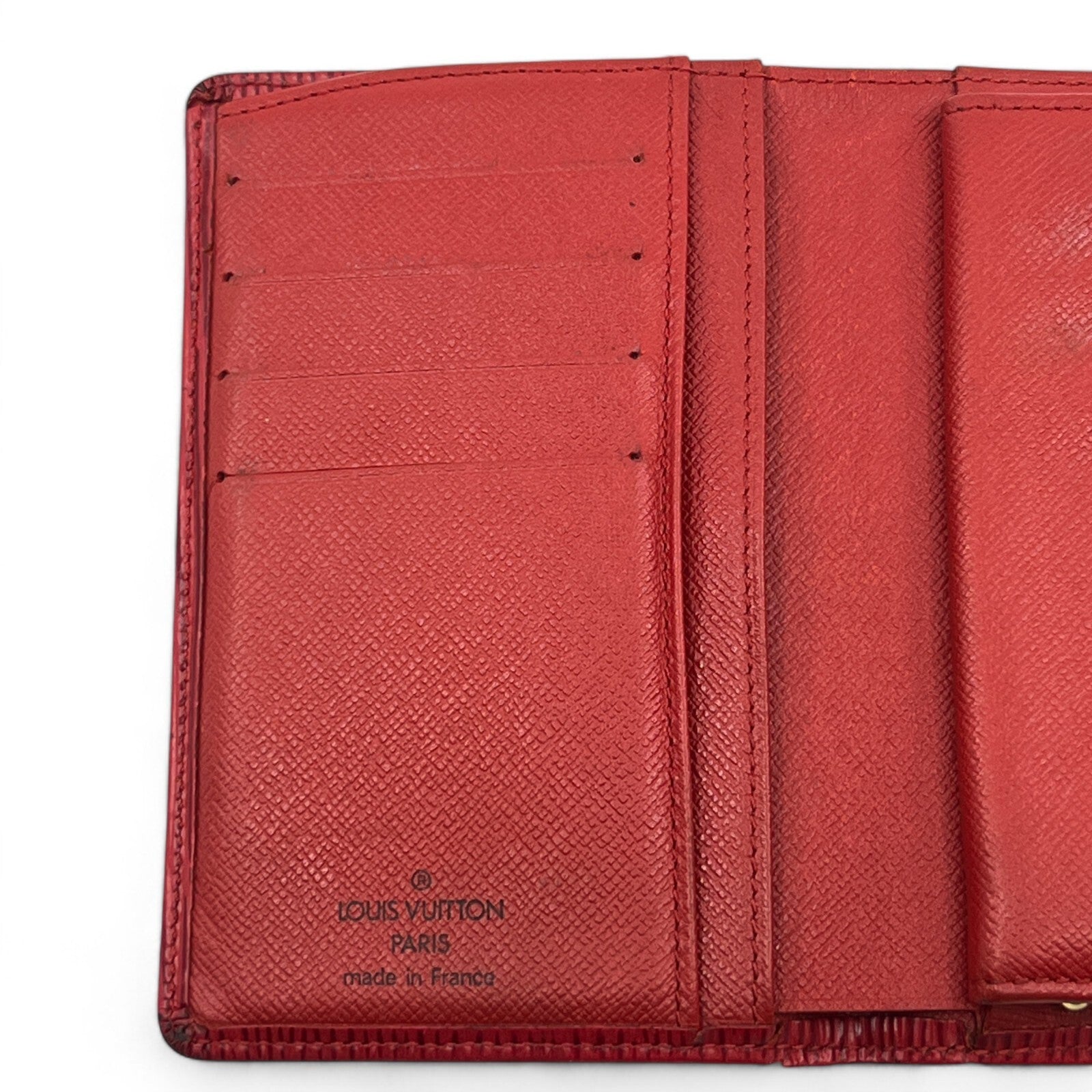 Louis Vuitton Epi Porto Monet Billet Viennois Compact Wallet in Red