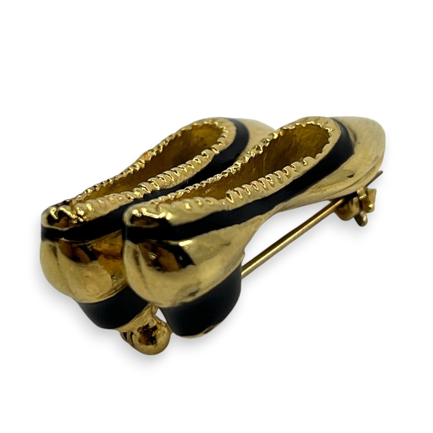 Salvatore Ferragamo Earrings and Ballet Flats Brooch Set w/ Box Dust Bag