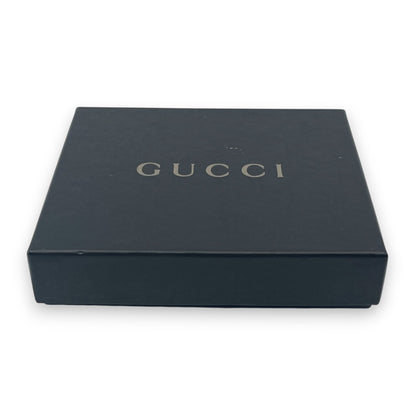 Gucci GG Canvas Card Holder Navy with Matching Leather Trim w/ Box