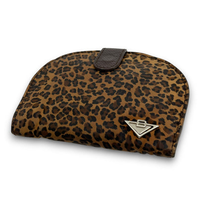 Bottega Veneta Leopard Print Wallet in Brown