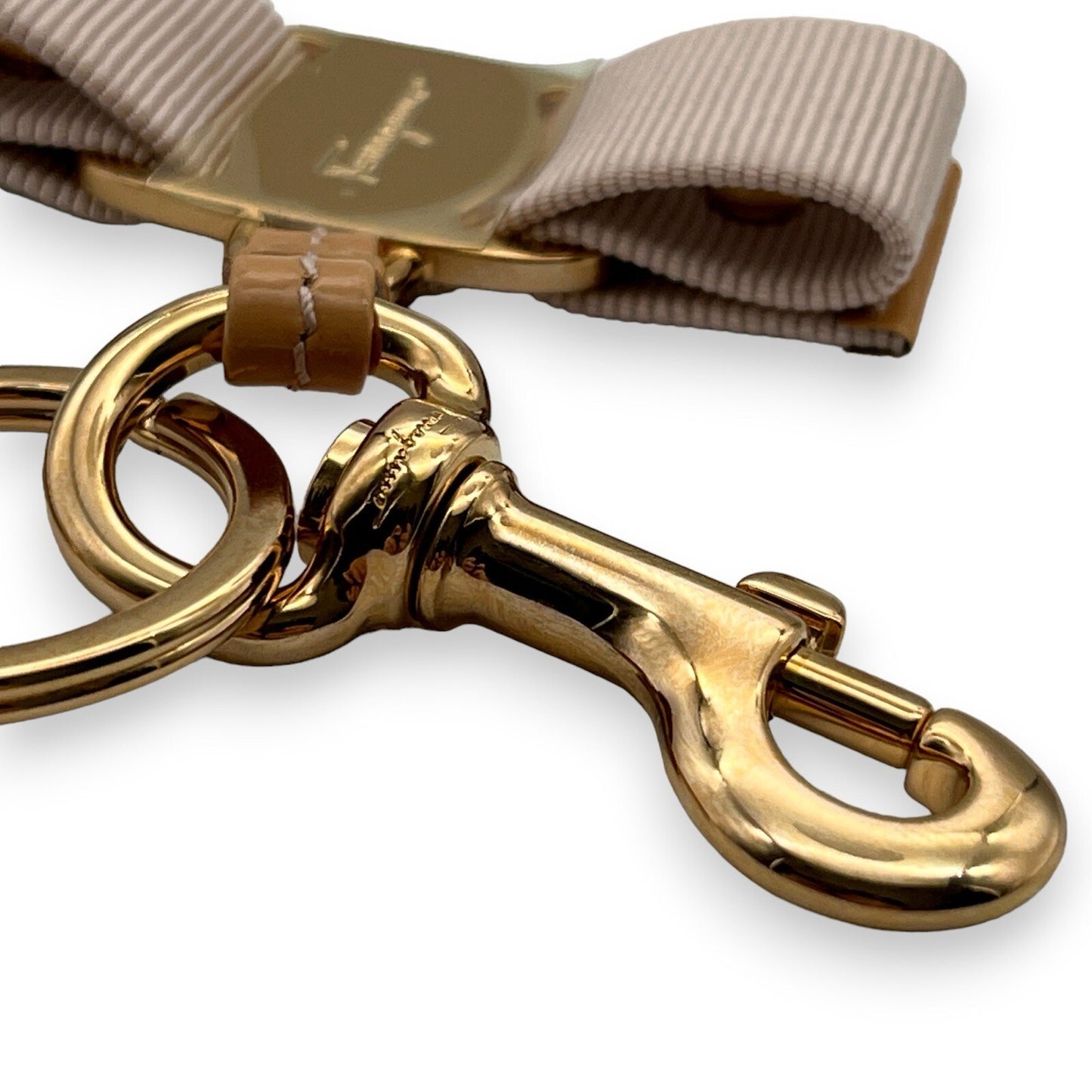 Salvatore Ferragamo Key Ring with Vara Charm in Light Pink w/ Original Box