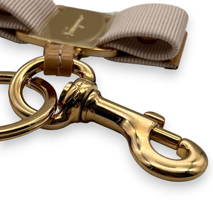 Salvatore Ferragamo Key Ring with Vara Charm in Light Pink w/ Original Box