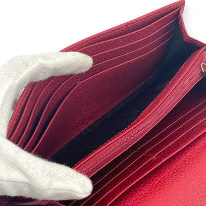 Gucci GG Marmont Continental Wallet in Red Leather