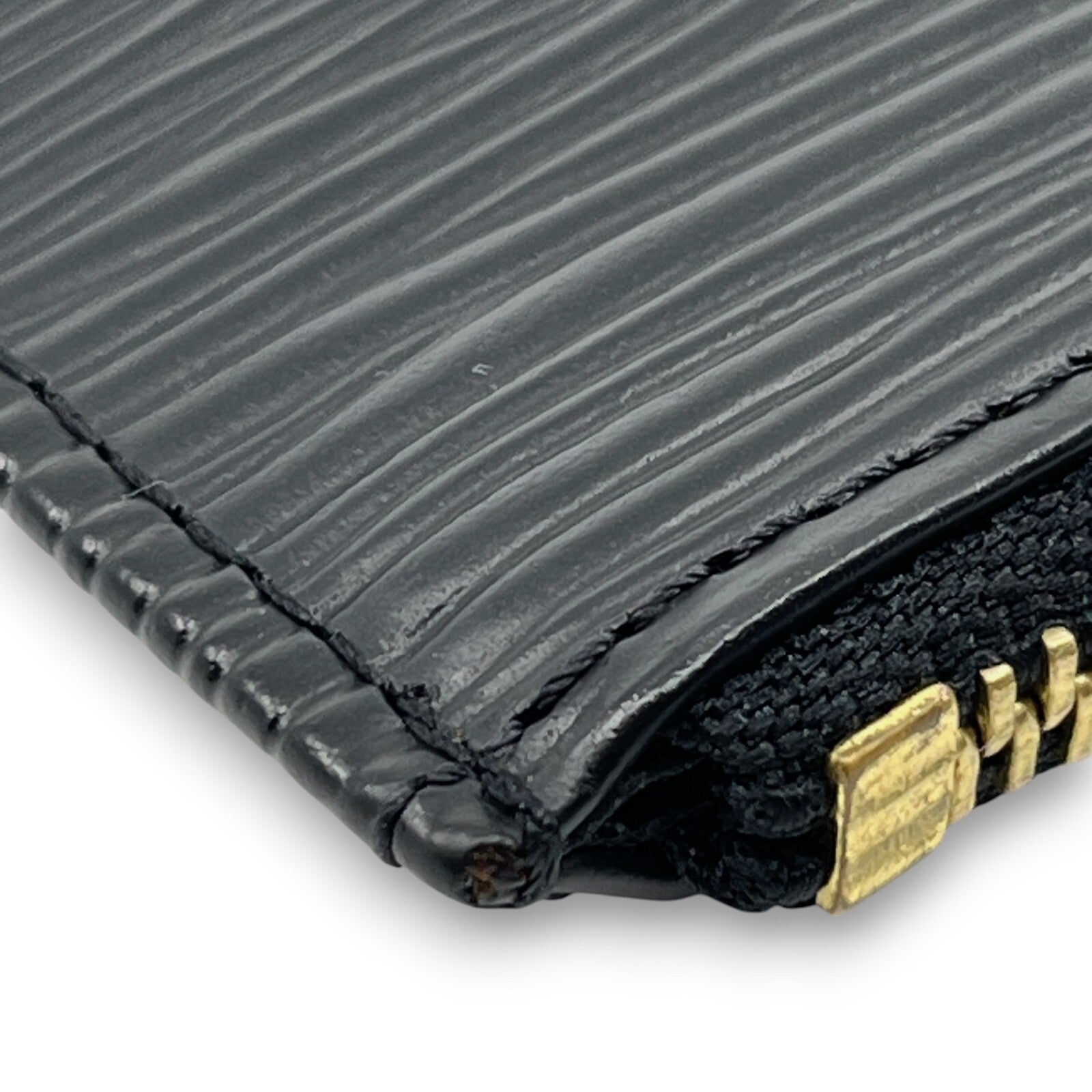 Louis Vuitton Epi Pochette Cles Leather Wallet Coin Purse Black